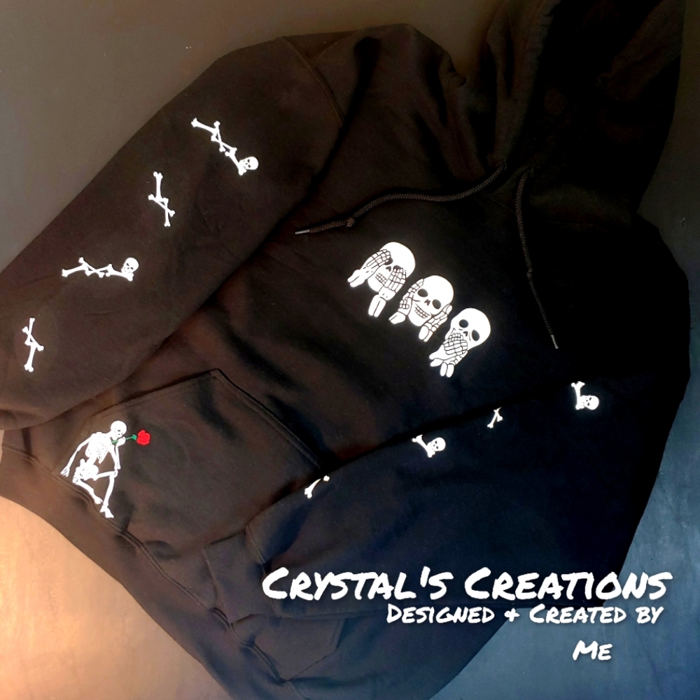 Large Crystal's Creations Hear No Evil Hoodie